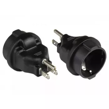 Good Connections PA-4502S adaptér sieťovej zástrčky USA Type-B na Type-F (CEE 7/3), čierna