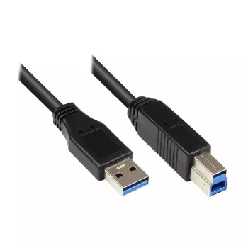 USB kábel Alcasa 2710-S002 USB 3.2 Gen 1 0,2 m čierna