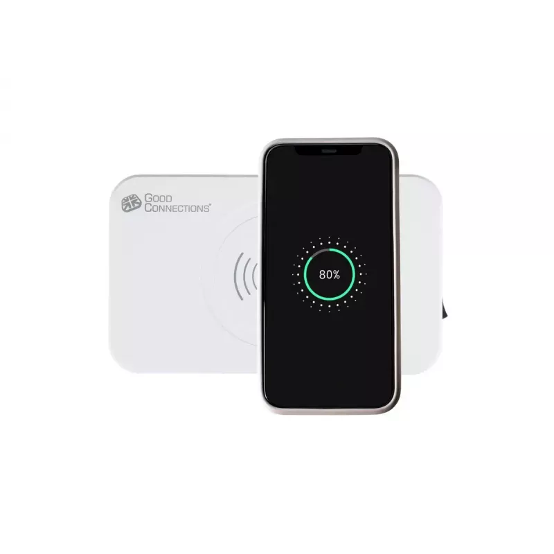 Mobilná nabíjačka Alcasa PCA-D005W univerzálna biela AC bezdrôtové rýchle nabíjanie