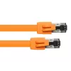 Sieťový kábel Alcasa 8080-075O oranžový 7,5 m Cat8.1 S/FTP