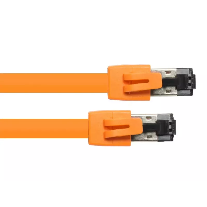 Sieťový kábel Alcasa 8080-075O oranžový 7,5 m Cat8.1 S/FTP