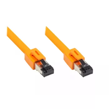 Sieťový kábel Alcasa 8080-075O oranžový 7,5 m Cat8.1 S/FTP