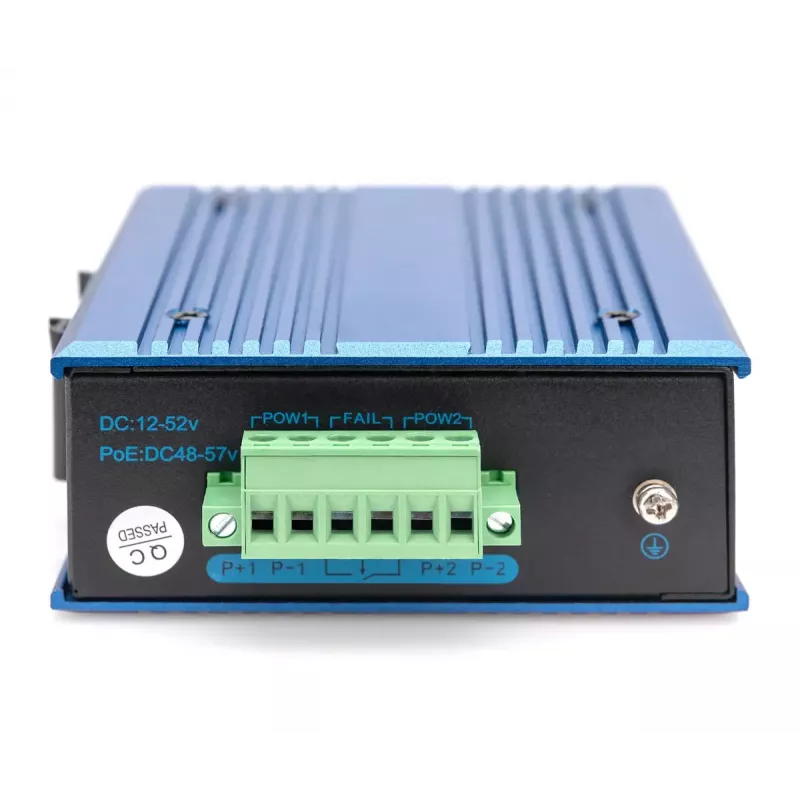 Digitus 4 port Fast Ethernet sieťový PoE switch, priemyselný, unmanaged, 1 SFP Uplink