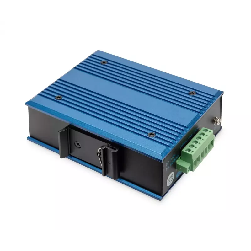Digitus 4 port Fast Ethernet sieťový PoE switch, priemyselný, unmanaged, 1 SFP Uplink
