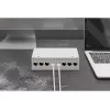 Patch panel DIGITUS desktop modulárny prázdny, tienený, 8-portový, oceľ, sivý, nástenná montáž