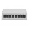 Patch panel DIGITUS desktop modulárny prázdny, tienený, 8-portový, oceľ, sivý, nástenná montáž