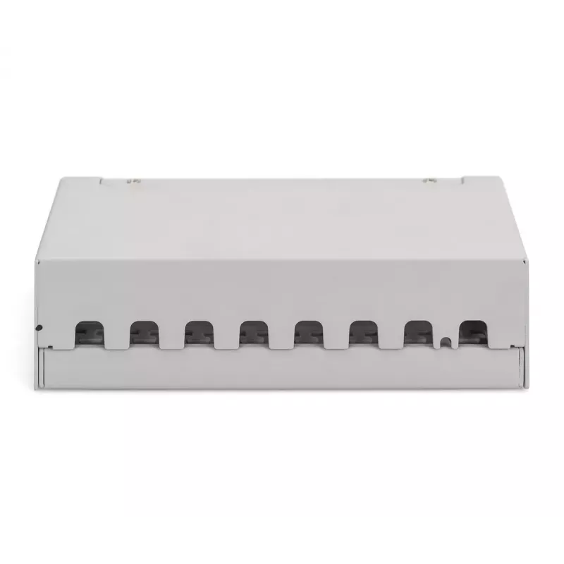 Patch panel DIGITUS desktop modulárny prázdny, tienený, 8-portový, oceľ, sivý, nástenná montáž