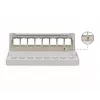 Patch panel DIGITUS desktop modulárny prázdny, tienený, 8-portový, oceľ, sivý, nástenná montáž