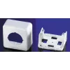 Outlet box Telegärtner 25.16.8555, montážna krabica, 80×40×80 mm, biela