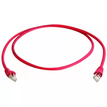 Sieťový kábel Telegärtner L00001A0167 červený 1,5 m Cat6a S/FTP