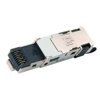 RJ45 konektor Telegärtner J80026A0045 čierna nehrdzavejúca oceľ