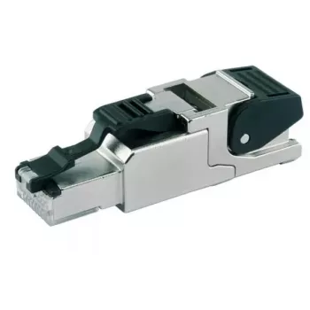 Konektor Telegärtner MFP8 T568 A Cat.6A RJ-45, čierny/strieborný