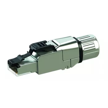 Konektor RJ-45 Telegärtner J00026A5001 — strieborný, pre kábel Cat6a