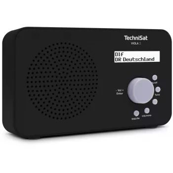 Prenosné rádio TECHNISAT VIOLA 2 – DAB+ a FM, LCD displej, 1 W, 3,5 mm jack, čierna