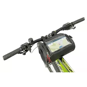 Cyklistická taška TROIKA BKB30/BK predná 4 L nylon PVC tarpaulin čierna