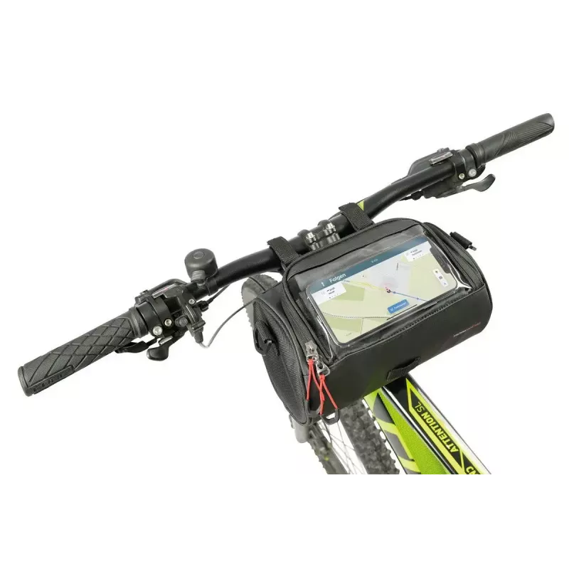 Cyklistická taška TROIKA BKB30/BK predná 4 L nylon PVC tarpaulin čierna