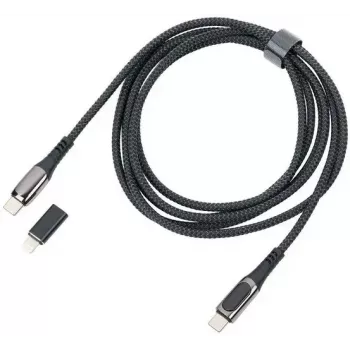 Nabíjací kábel TROIKA SPEEDY XL čierny – USB nabíjací a dátový kábel, model CBL20/BK