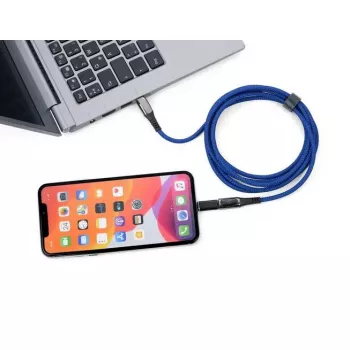 Nabíjací kábel TROIKA SPEEDY XL USB-C 2 m modrý