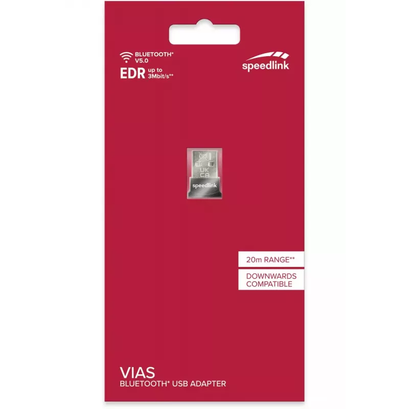 SpeedLink VIAS Nano USB Bluetooth 5.0 adaptér, čierny