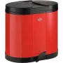 Odpadkový kôš Wesco Ökosammler Beta červený 20 l, model 112747, oceľová konštrukcia, otváranie pedálom