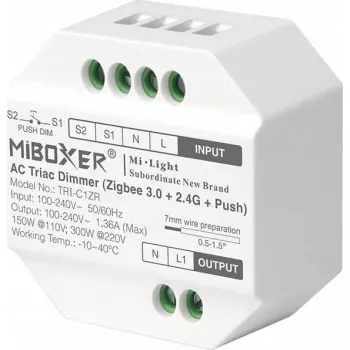 Ovládanie LED osvetlenia MiBoxer TRI-C1ZR ZigBee 2,4 GHz — inteligentný RGB/RGBW ovládací modul