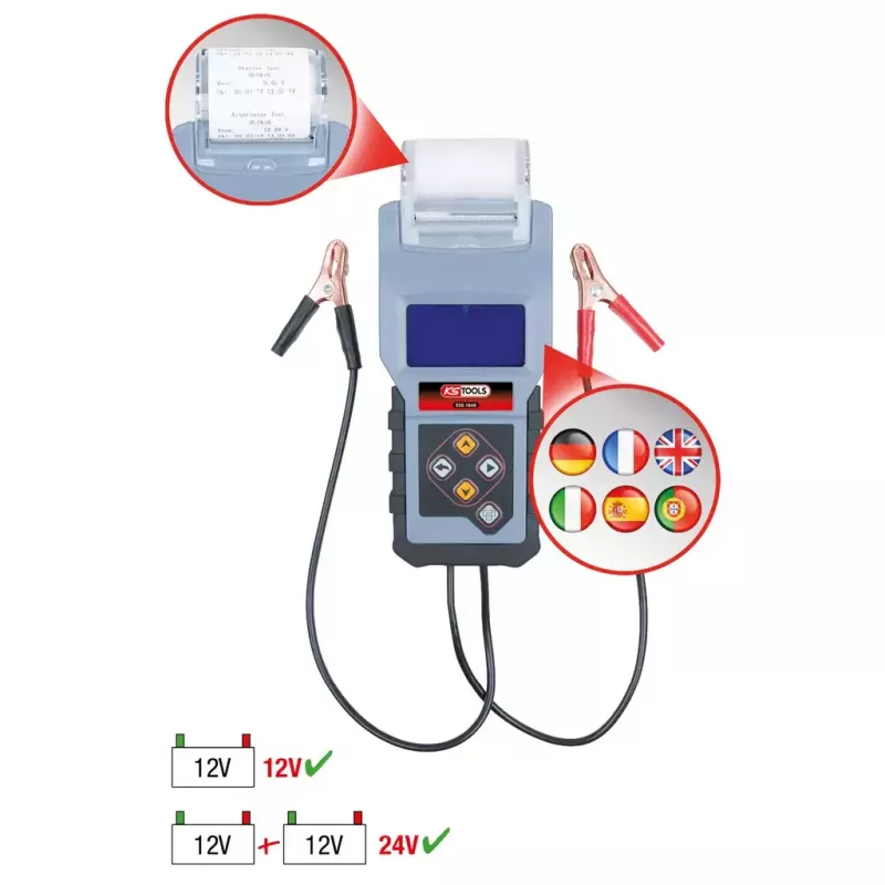 Tester batérií KS Tools 550.1646 čierna modrá 1,5 kg
