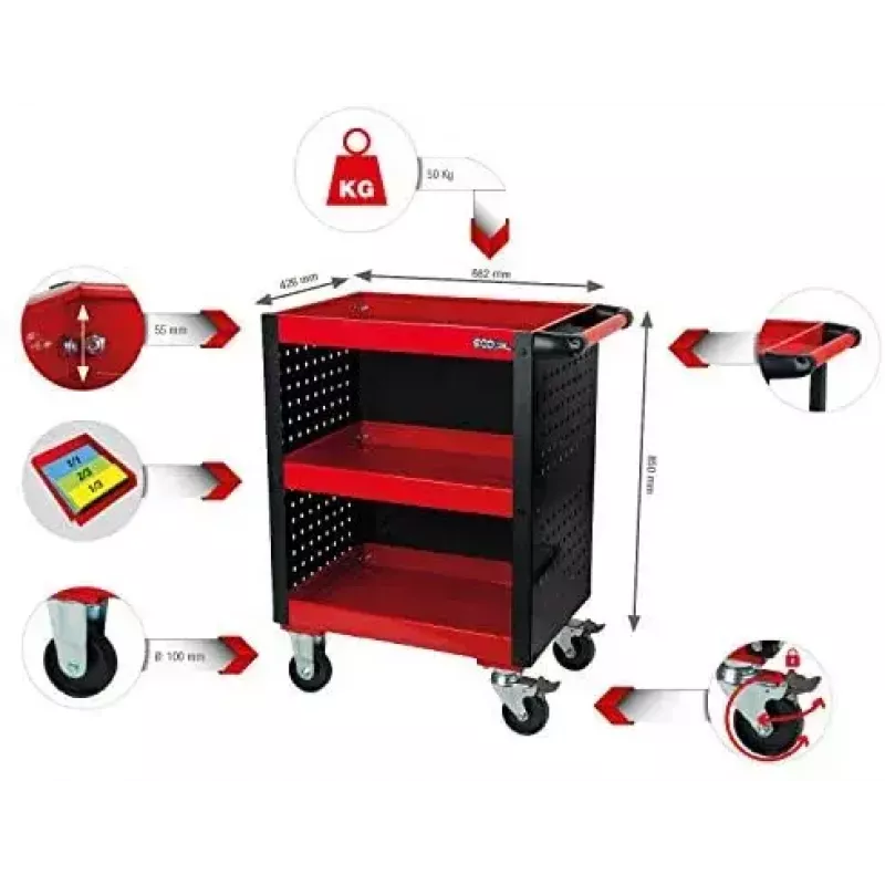KS Tools ECOline dielenský servisný vozík (890.0006)