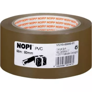 PVC lepiaca páska Tesa NOPI Pack 66 m x 50 mm, hnedá