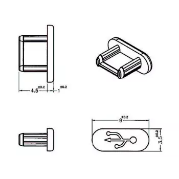 Ochranná krytka konektora USB Micro-B DeLOCK 64007