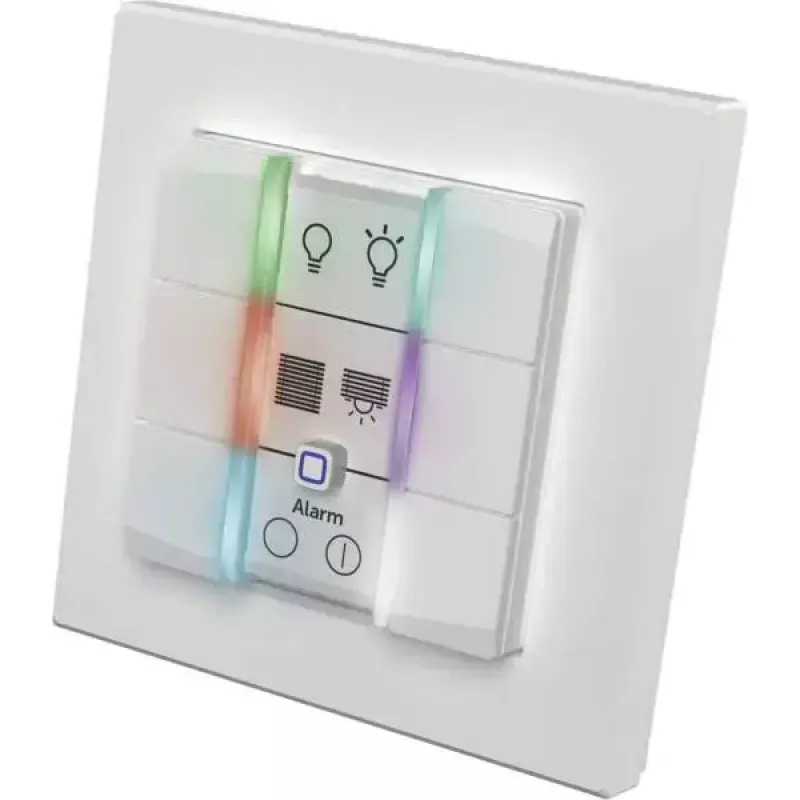 Nástenný spínač panel eQ-3 Homematic IP nástenný tlačidlový 6-násobný plast biely