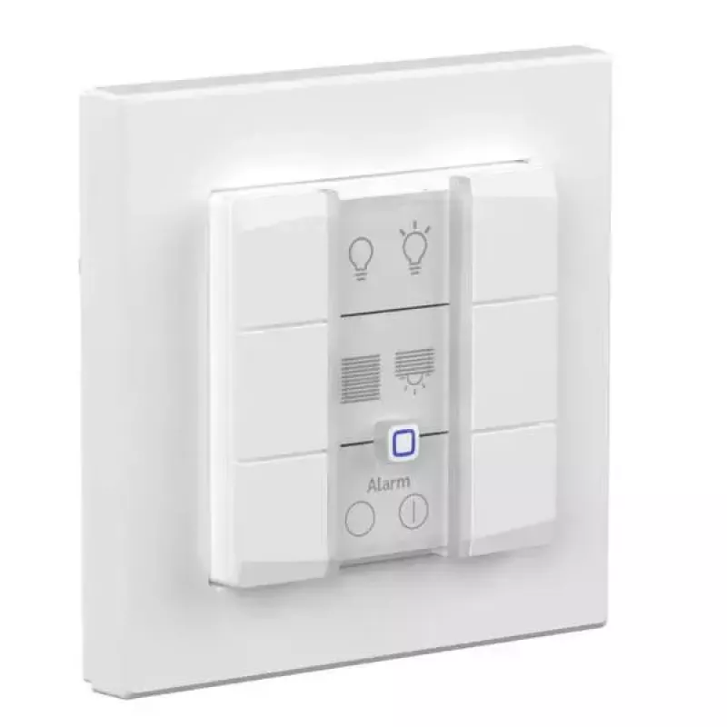 Nástenný spínač panel eQ-3 Homematic IP nástenný tlačidlový 6-násobný plast biely