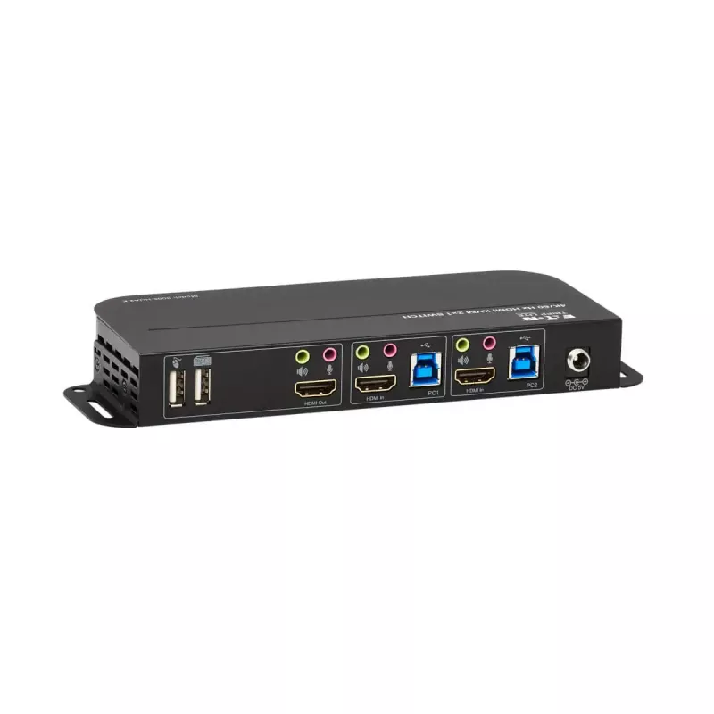 KVM prepínač 2-port HDMI/USB Tripp Lite B005-HUA2-K — 4K 60 Hz, HDR, HDCP 2.2, IR, zdieľanie USB, 1,2 m kábel