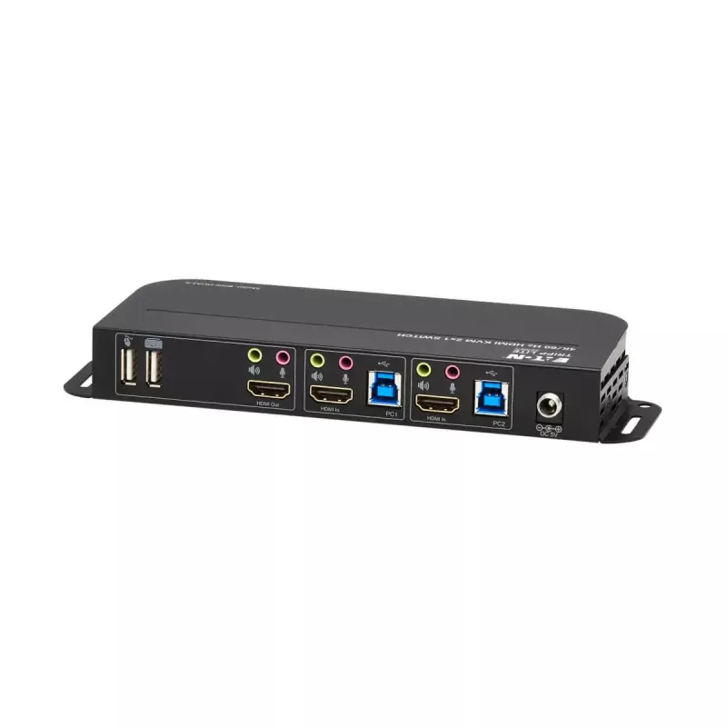 KVM prepínač 2-port HDMI/USB Tripp Lite B005-HUA2-K — 4K 60 Hz, HDR, HDCP 2.2, IR, zdieľanie USB, 1,2 m kábel