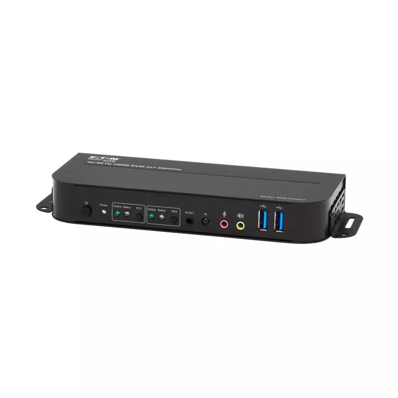 KVM prepínač 2-port HDMI/USB Tripp Lite B005-HUA2-K — 4K 60 Hz, HDR, HDCP 2.2, IR, zdieľanie USB, 1,2 m kábel