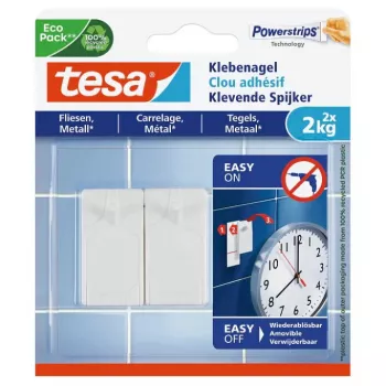 Univerzálny háčik do interiéru Tesa 77762-00000-01 – biela, balenie 2 ks