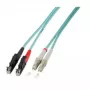 Optický kábel EFB Elektronik O0341.2 – OM4, 2 m, LC na E‑2000 (LSH), 50 µm, fialový