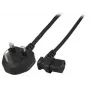 Napájací kábel EFB Elektronik EK460.1,8 čierny 3 m BS 1363/A konektor samica C13