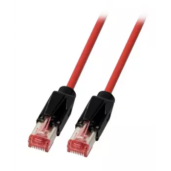Sieťový kábel EFB Elektronik K8048PUI2 RJ-45 Cat6a 2 m čierny červený