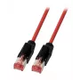 Sieťový kábel EFB Elektronik K8048PUI3 RJ-45 Cat6a 3 m čierny červený
