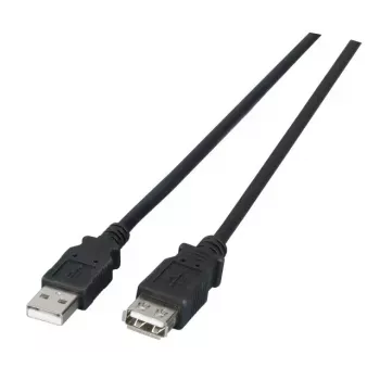 Kábel USB-A na USB-A EFB Elektronik K5205.3 — USB 2.0, 3 m, čierny