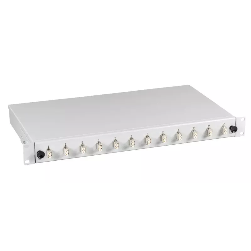 Patch panel EFB Elektronik BA71921.12 — optický LC, 0U, sivý, 483×44,5×244 mm