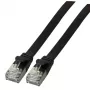 Sieťový kábel EFB Elektronik K5545SW.1 RJ-45 Cat6a 1 m čierny