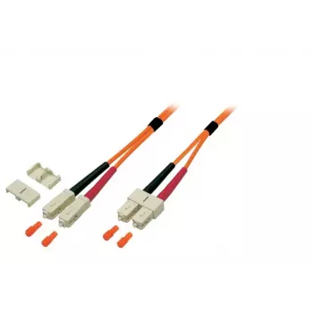 Optický kábel EFB Elektronik O6413.25 — OM2 50µm, SC–SC, 25 m, plný duplex, oranžový