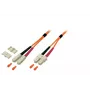Optický kábel EFB Elektronik O6413.25 — OM2 50µm, SC–SC, 25 m, plný duplex, oranžový