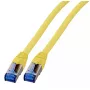 Sieťový kábel EFB Elektronik K5525FGE.10 RJ-45 Cat6a 10 m žltý
