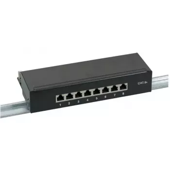 Patch panel EFB Elektronik 37737SW.8 RJ-45 10000 Mbit/s čierna 1U