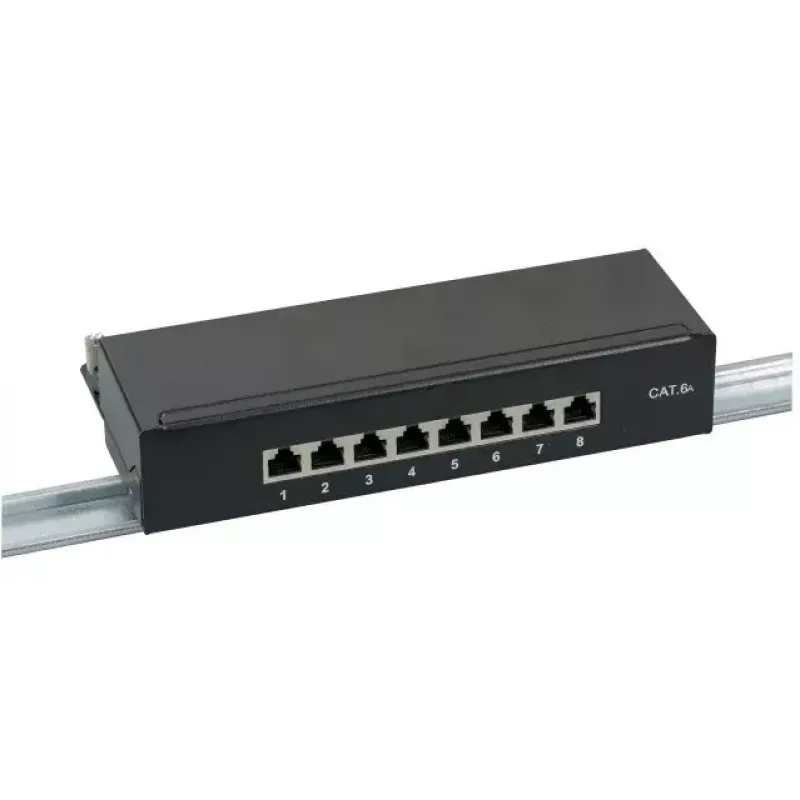 Patch panel EFB Elektronik 37737SW.8 RJ-45 10000 Mbit/s čierny 1U