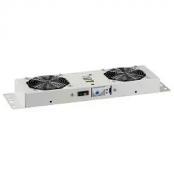 EFB Elektronik 691656GR Ventilátorová jednotka 2-násobná s termostatom pre nástenné skrine, IP55, sivá (RAL 7035)