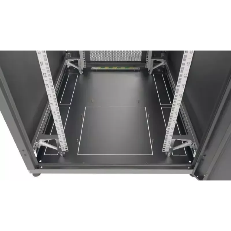 EFB Elektronik PRO 42U 19" Serverová skriňa, 800x1000 mm, perforované predné a zadné dvere, svetlosivá RAL 7035