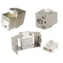 Keystone modul EFB Elektronik E-20093, ploché prevedenie, strieborný, RJ-45 konektor samica